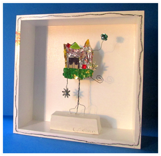Objekt Nr. 18     Baumschloss Kasten 25x25cm.