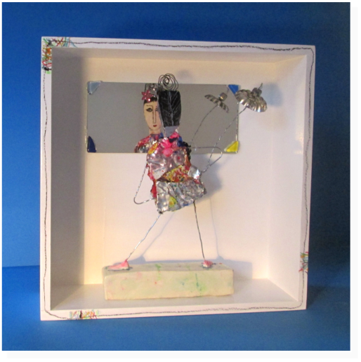 Objekt Nr.7        Rückseite  Mirrow  Kasten 30x30cm.