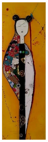 Nr.9  Mischtechnik auf Leinwand 30x90cm