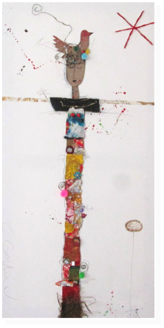 Nr.16  Mischtechnk  auf Leinwand 40x80cm