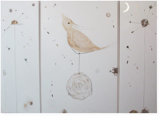 Nr.40 Grenzenlos  Triptychon 40x120cm  80x120cm 40x120cm