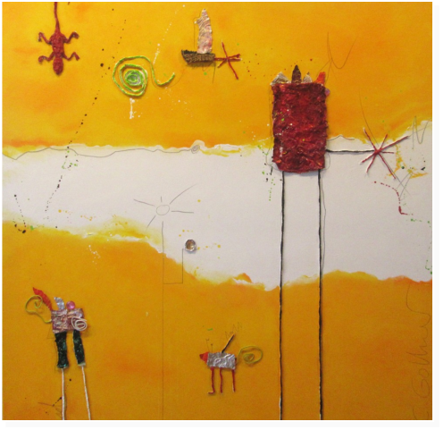 Nr.32  Sommer  Mischtechnik auf Leinwand  100x100cm