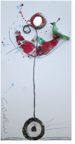 Nr.34  Mischtechnik auf Leinwand 10x20cm