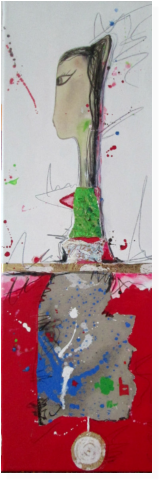 Nr.56 Mischtechnik  20x60cm